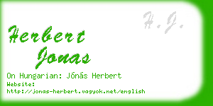 herbert jonas business card