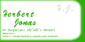 herbert jonas business card